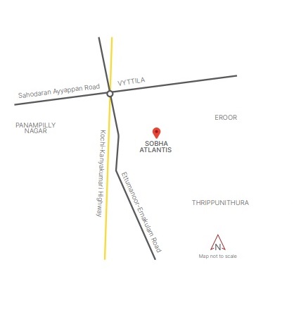 Sobha Atlantis Location Map only map